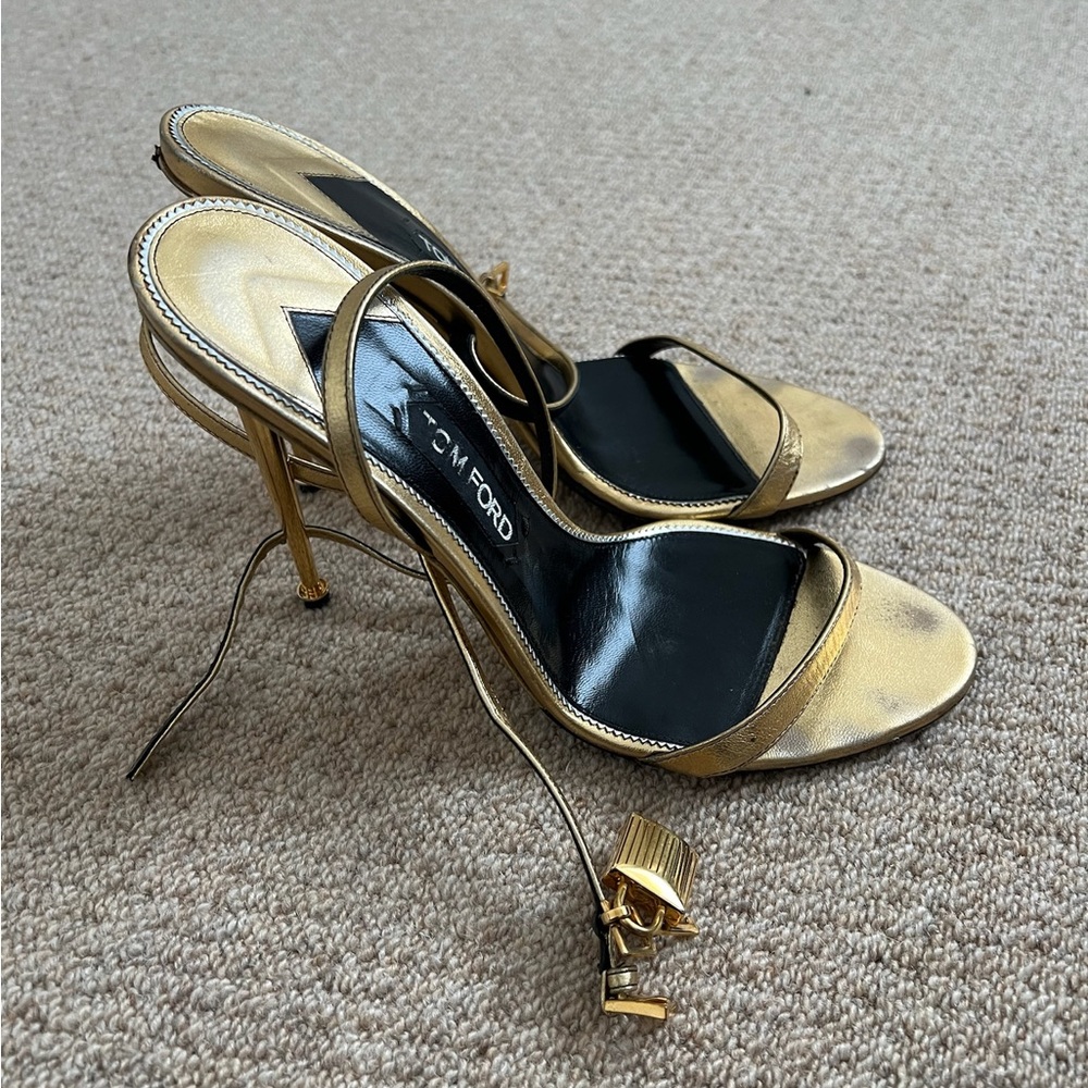 Tom Ford Metallic Gold Heels